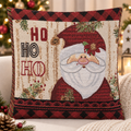 Funda de Cojín Navideña Decorativa 40 x 40 cm con Hilos Dorados